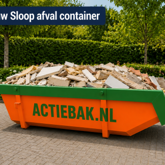 Bouw- en sloopafval container 3 m³